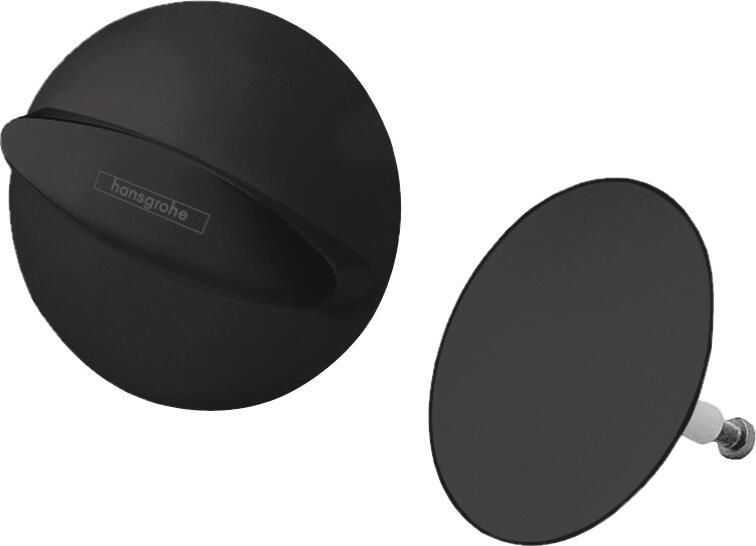 HANS GROHE Hansgrohe Flexaplus afbouwdeel badafvoer en overloopgarnituur draaigreep stop mat zwart 58185670