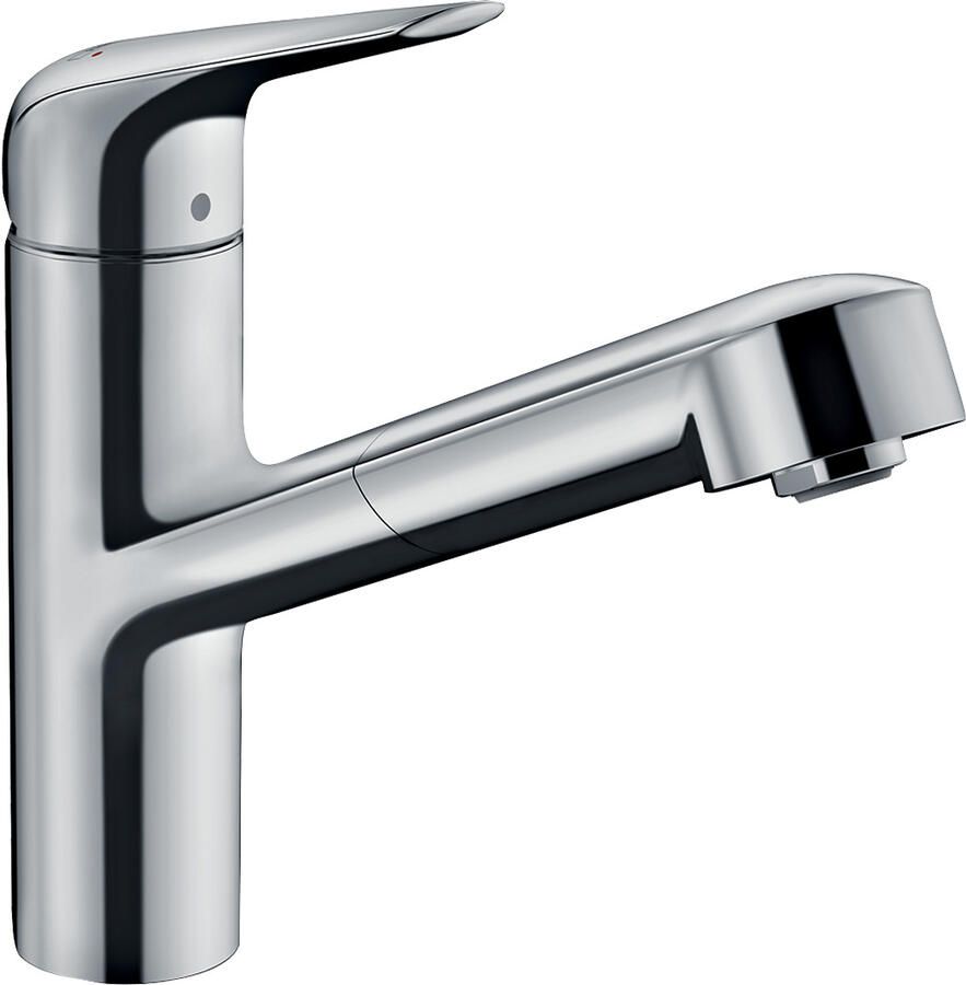 Hansgrohe Focus M42 ééngreeps keukenmengkraan 150 met uittrekbare uitloop en EcoSmart chroom