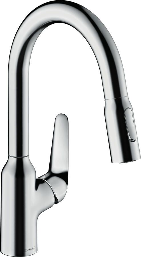 Hansgrohe Focus M42 ééngreeps keukenmengkraan met uittrekbare vuistdouche en twee straalsoorten 36 4 cm chroom