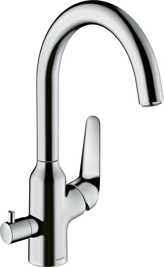 Hansgrohe Focus M42 ééngreeps keukenmengkraan met draaibare uitloop en stopkraan voor de vaatwasser 34 8 cm chroom