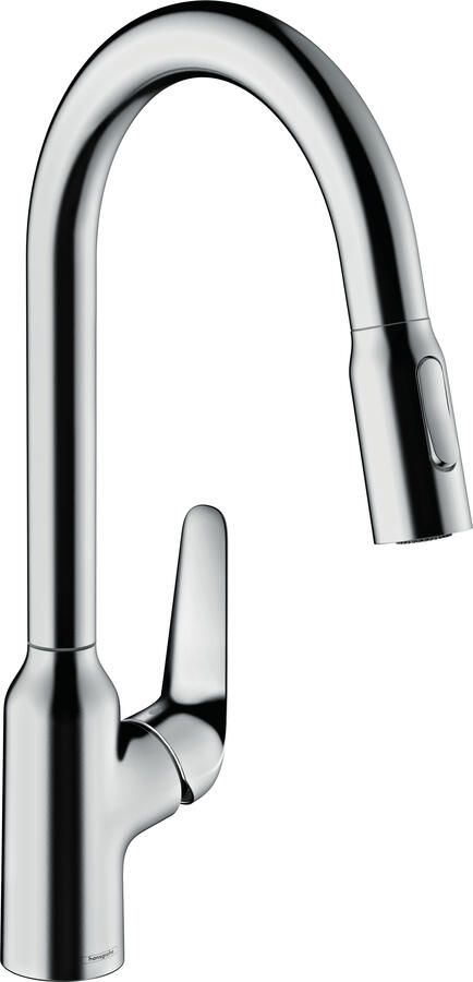 Hansgrohe M42 M429-H220 1-gats keukenkraan m. uittrekbare handdouche m. 360° draaibare uitloop chroom 71800000