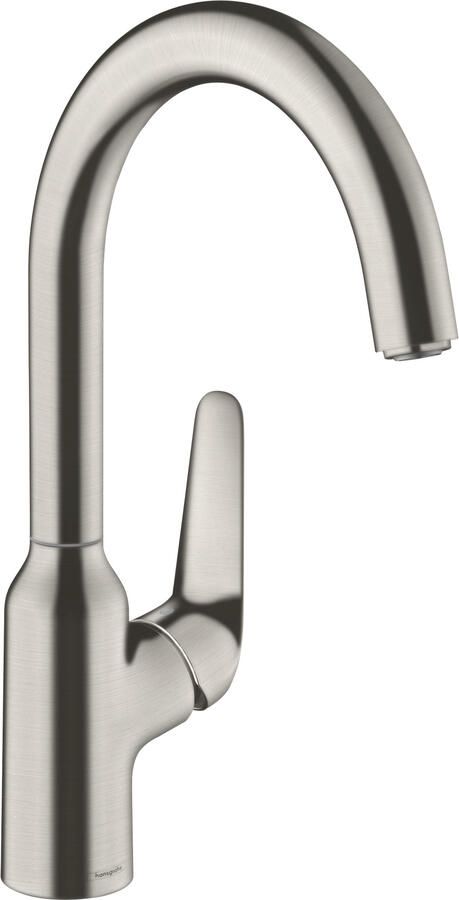 Hansgrohe M42 M421-H220 1-gats keukenkraan m. 360° draaibare uitloop RVS 71802800