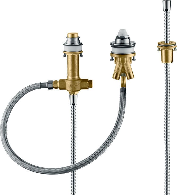 Hansgrohe Inbouwdeel voor 3-gats ééngreeps badrandmengkraan serviceluik verplicht