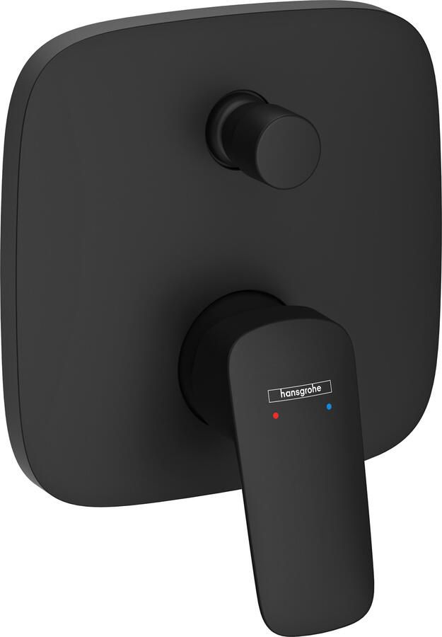Hansgrohe Logis ééngreeps badmengkraan afbouwdeel met zekerheidscombinatie mat zwart