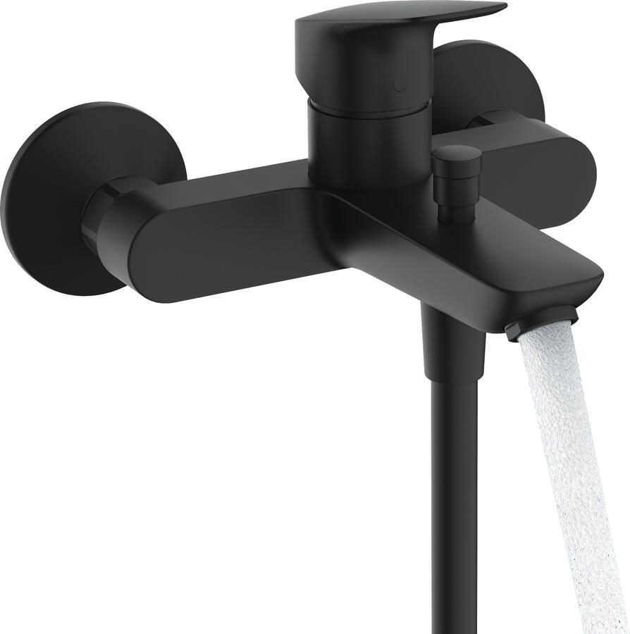 Hansgrohe Logis ééngreeps badmengkraan opbouw mat zwart