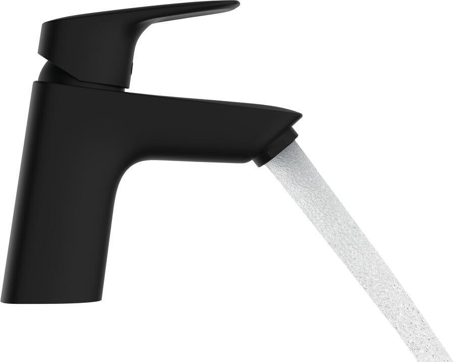 Hansgrohe Logis ééngreeps wastafelmengkraan 70 CoolStart met PopUp trekwaste mat zwart