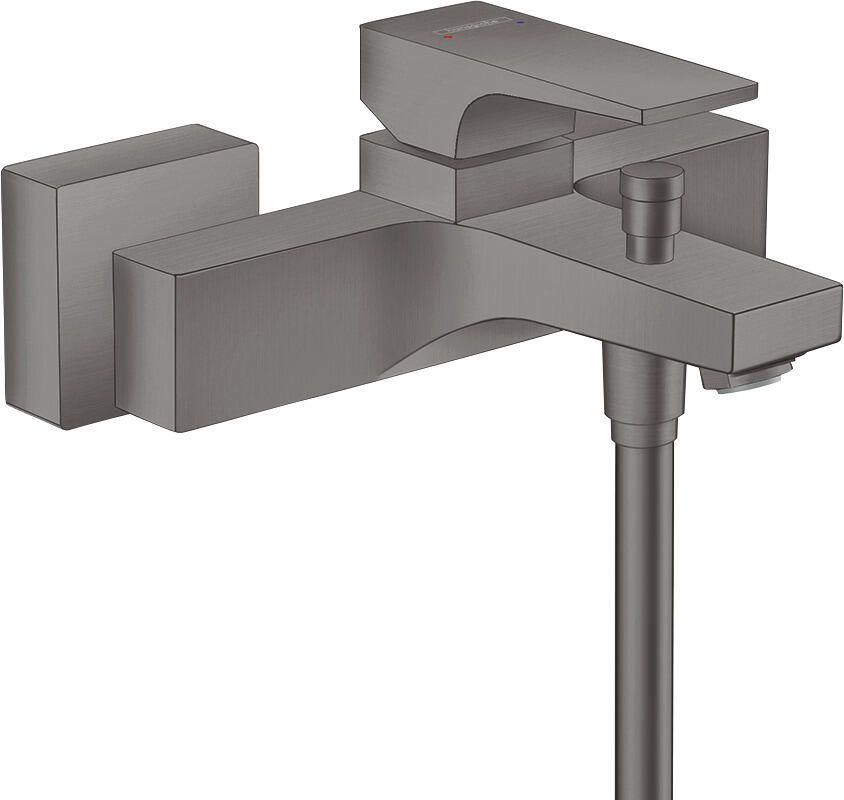 Hansgrohe Metropol badkraan met omstel met koppelingen brushed black chroom 32540340