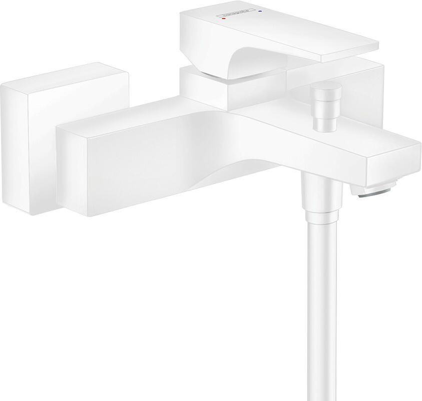 Hansgrohe Metropol badkraan met omstel met koppelingen mat wit 32540700