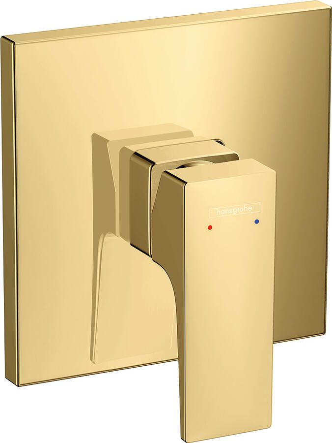 Hansgrohe Metropol ééngreeps douchemengkraan afbouwdeel met rechte greep Polished Gold Optic
