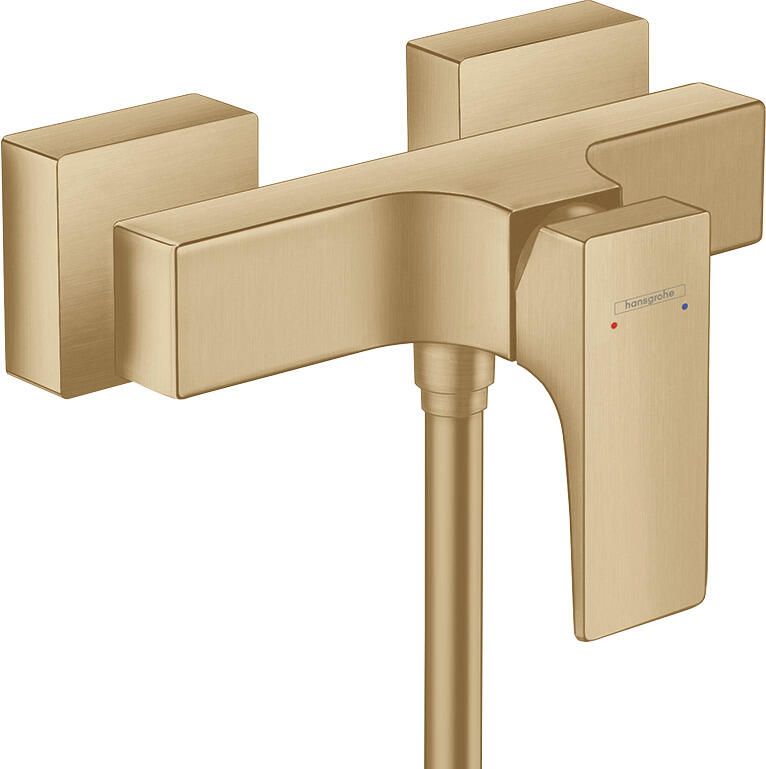 Hansgrohe Metropol ééngreeps douchemengkraan opbouw met rechte greep Brushed Bronze
