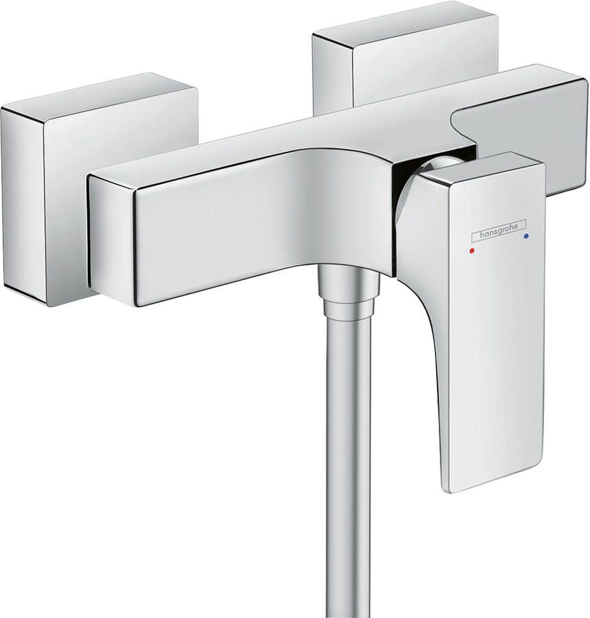 Hansgrohe Metropol ééngreeps douchemengkraan opbouw met rechte greep chroom