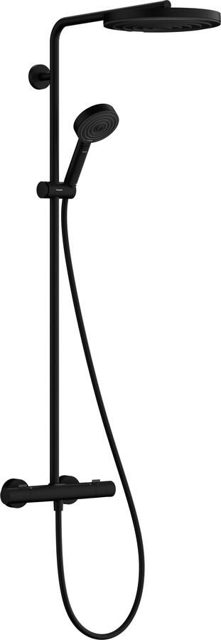 Hansgrohe Pulsify S Puro Showerpipe 260 1jet EcoSmart met thermostaat en handdouche 3jet mat zwart