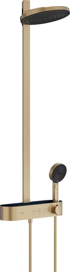 Hansgrohe Pulsify S Showerpipe 2jet EcoSmart met ShowetTablet Select 400 Brushed Bronze