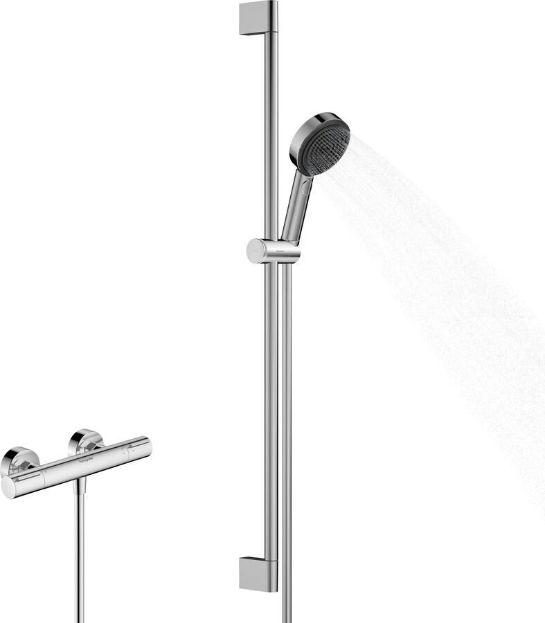 Hansgrohe Pulsify Select S douchesysteem 105 3jet Relaxation EcoSmart met Element en glijstang 90 cm chroom