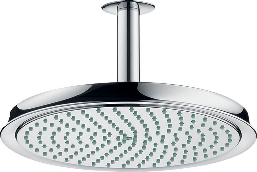 Hansgrohe Raindance Classic Air hoofddouche 27cm inclusief plafondaansluiting chroom 27405000