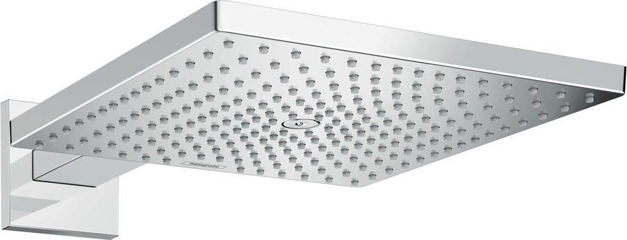 Hansgrohe Raindance E Square hoofddouche E300 1jet met douchearm 39cm 30x30cm EcoSmart chroom