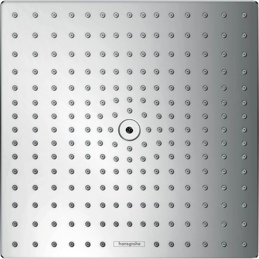 Hansgrohe Raindance E Square hoofddouche E300 1jet met plafondbevestiging 10cm 30x30cm EcoSmart chroom 26251000