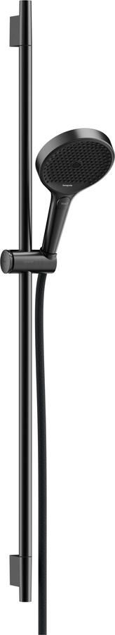 Hansgrohe Rainfinity doucheset 130 3jet EcoSmart met glijstang S Puro 90 cm push-schuifstuk en Designflex textiel doucheslang 160 cm Brushed Black Chrome