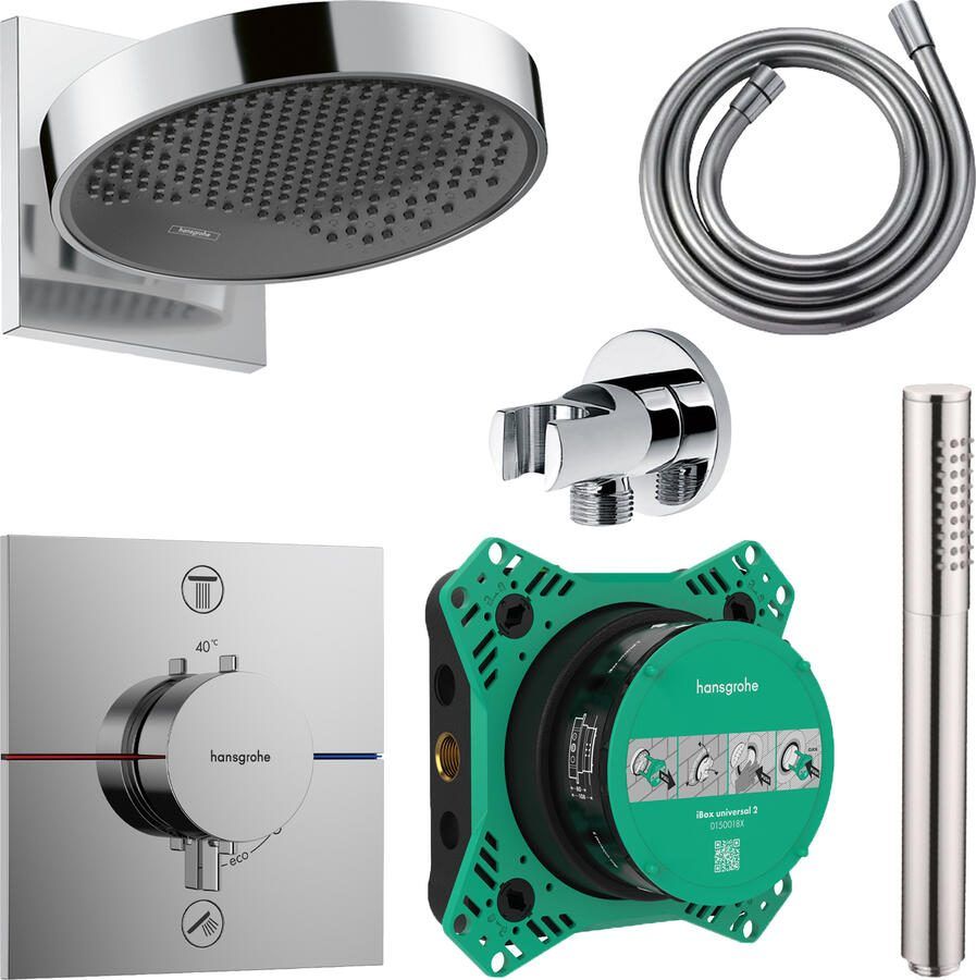 Hansgrohe Rainfinity Regendoucheset met Muuraansluiting Powderrain 250 Chroom