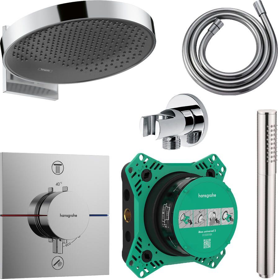 Hansgrohe Rainfinity Regendoucheset met Muuraansluiting Powderrain 360 Chroom
