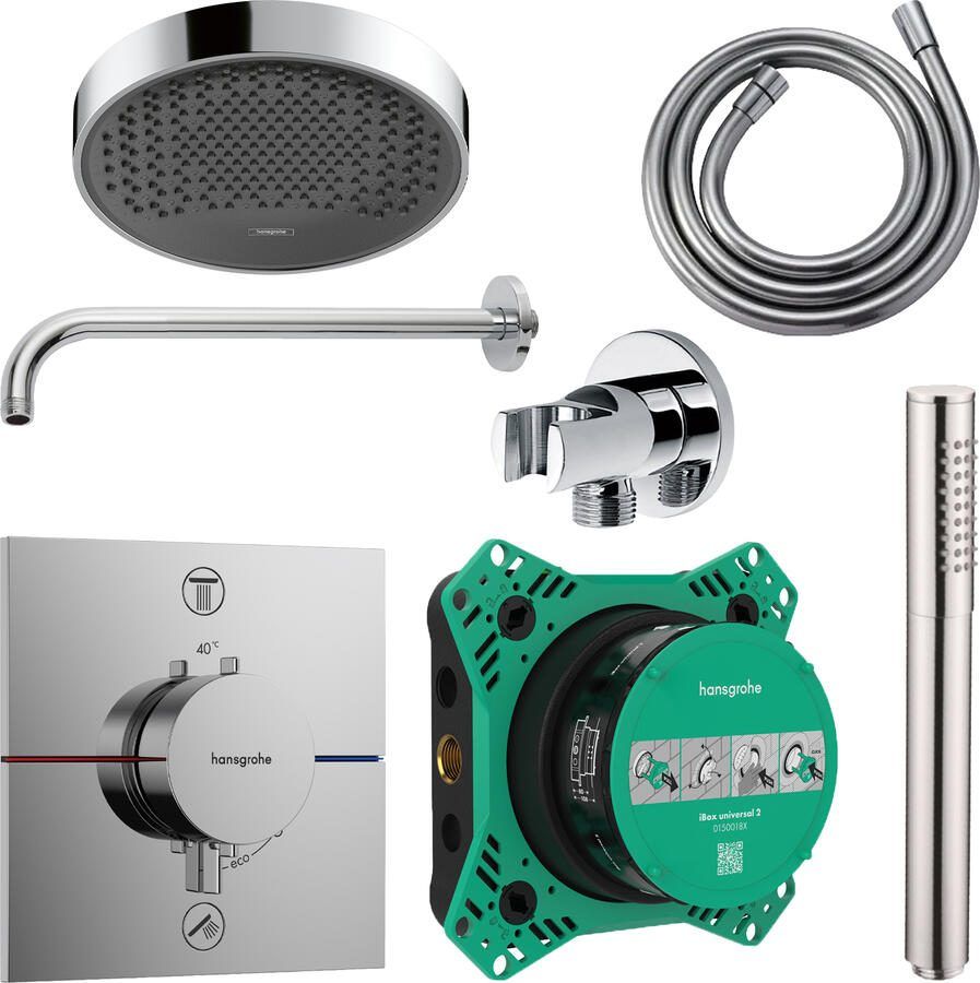 Hansgrohe Rainfinity Regendoucheset met Muurarm Powderrain 250 Chroom