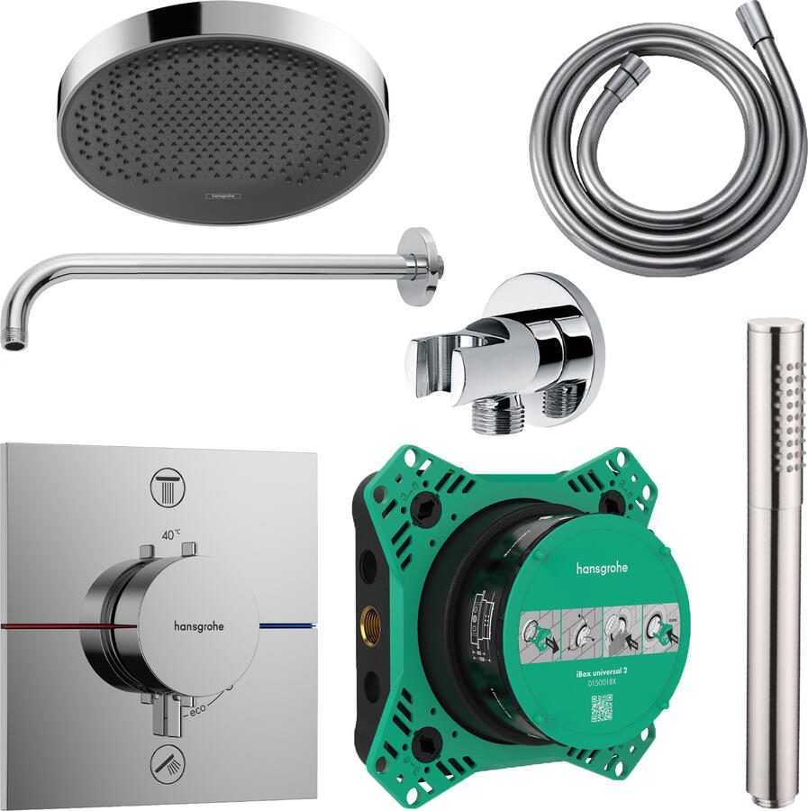 Hansgrohe Rainfinity Regendoucheset met Muurarm Powderrain 360 Chroom