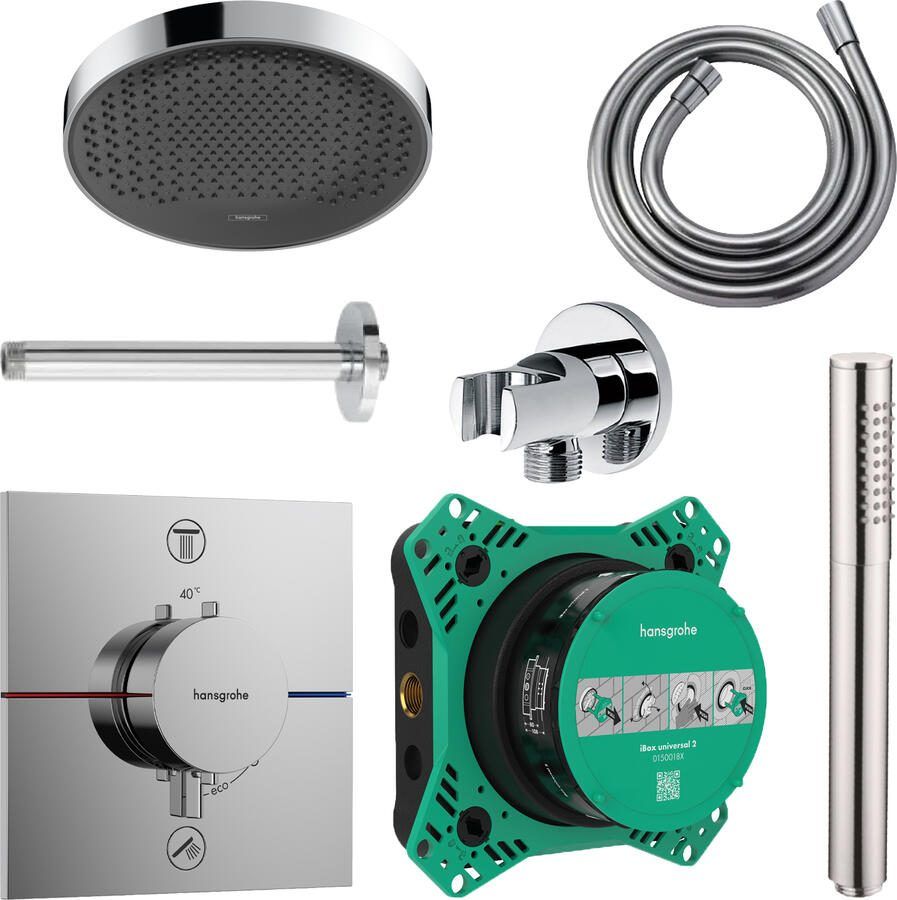 Hansgrohe Rainfinity Regendoucheset met Plafondarm Powderrain 360 Chroom