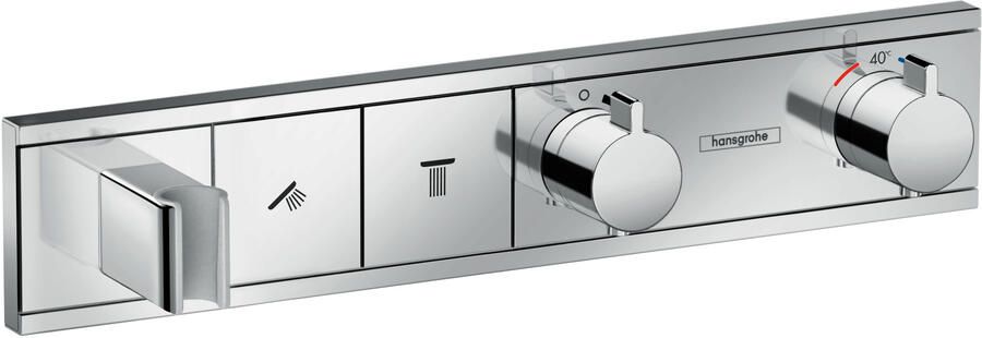 Hansgrohe RainSelect afbouwdeel voor inbouw douchekraan thermostatisch voor 2 functies met handdouchehouder 45.6x90cm chroom 15355000