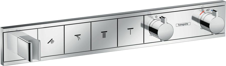 Hansgrohe RainSelect afbouwdeel v. inbouw douchekraan thermostatisch m. douchehouder v. 4 functies 59.8x90cm chroom