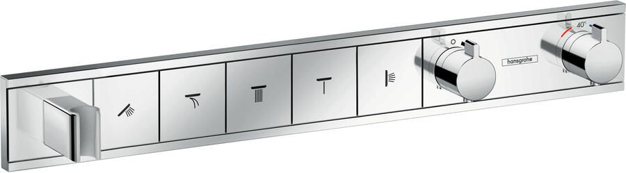 Hansgrohe RainSelect afbouwdeel v. inbouw douchekraan thermostatisch m. douchehouder v. 5 functies 66.9x90cm chroom