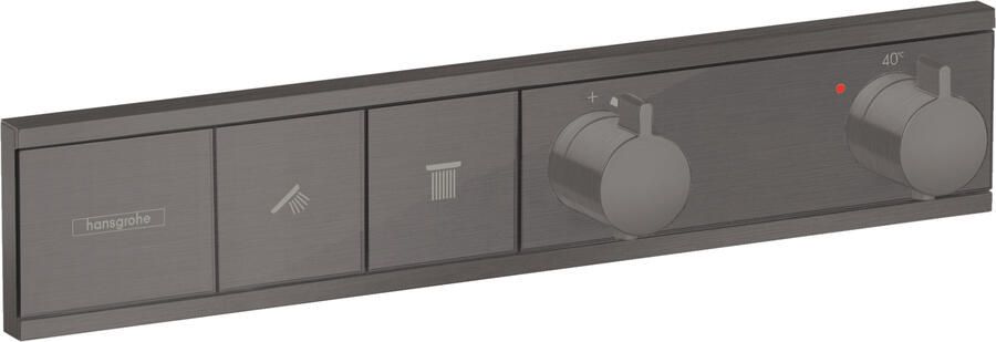 Hansgrohe RainSelect afbouwdeel voor inbouw thermostatisch douchekraan met 2 functies 45 6 x 90 cm geborsteld zwart chroom