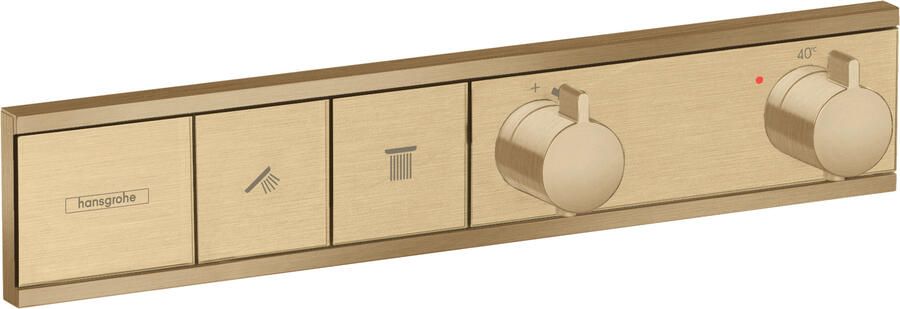 Hansgrohe RainSelect afbouwdeel v. inbouw douchekraan thermostatisch v. 2 functies 45.6x90cm brushed bronze 15380140
