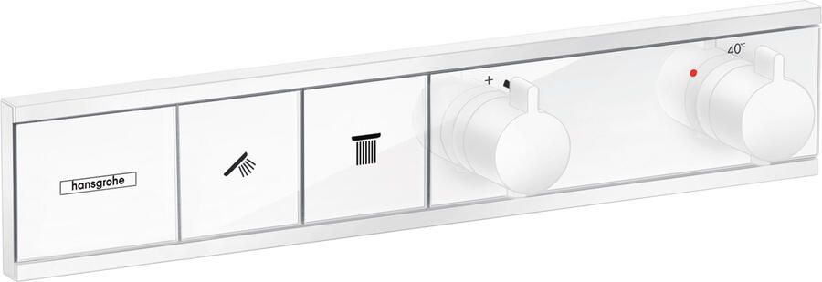 Hansgrohe RainSelect afbouwdeel voor inbouw douchekraan thermostatisch voor 2 functies 45.6x90cm mat wit 15380700