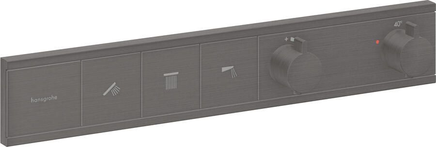 Hansgrohe RainSelect thermostaat inbouw voor 3 functies Brushed Black Chrome