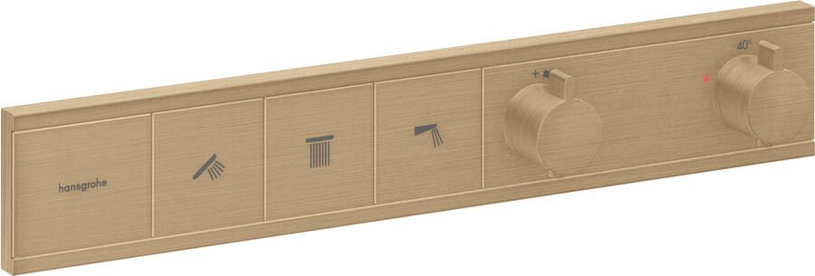 Hansgrohe RainSelect Thermostaat Afbouwdeel voor 3 functies Brushed Bronze