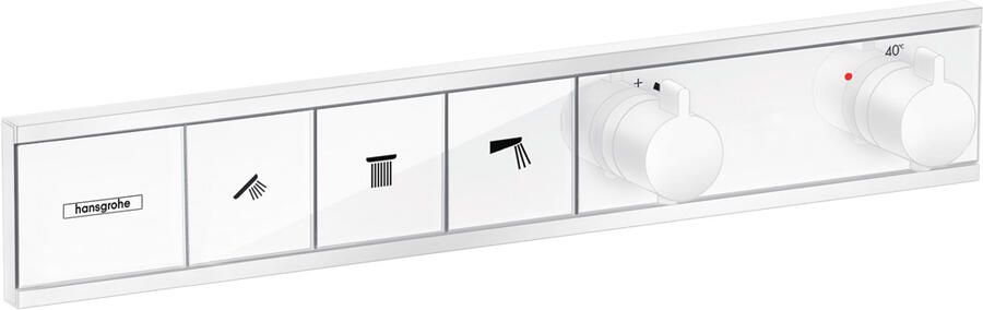 Hansgrohe RainSelect afbouwdeel voor inbouw douchekraan thermostatisch voor 3 functies 52.7x90cm mat wit 15381700