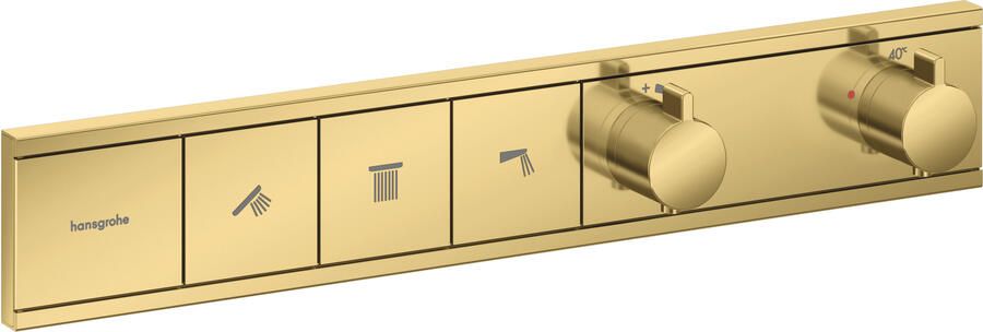 Hansgrohe RainSelect thermostaat inbouw voor 3 functies Polished Gold Optic