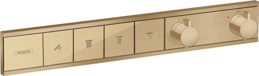 Hansgrohe RainSelect afbouwdeel v. inbouw douchekraan thermostatisch v. 4 functies 59.8x90cm brushed bronze 15382140