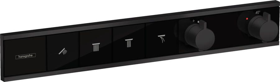 Hansgrohe RainSelect afbouwdeel v. inbouw douchekraan thermostatisch v. 4 functies 59.8x90cm mat zwart 15382670