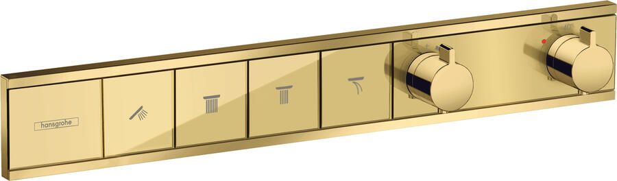 Hansgrohe RainSelect afbouwdeel v. inbouw douchekraan thermostatisch v. 4 functies 59.8x90cm polished gold 15382990