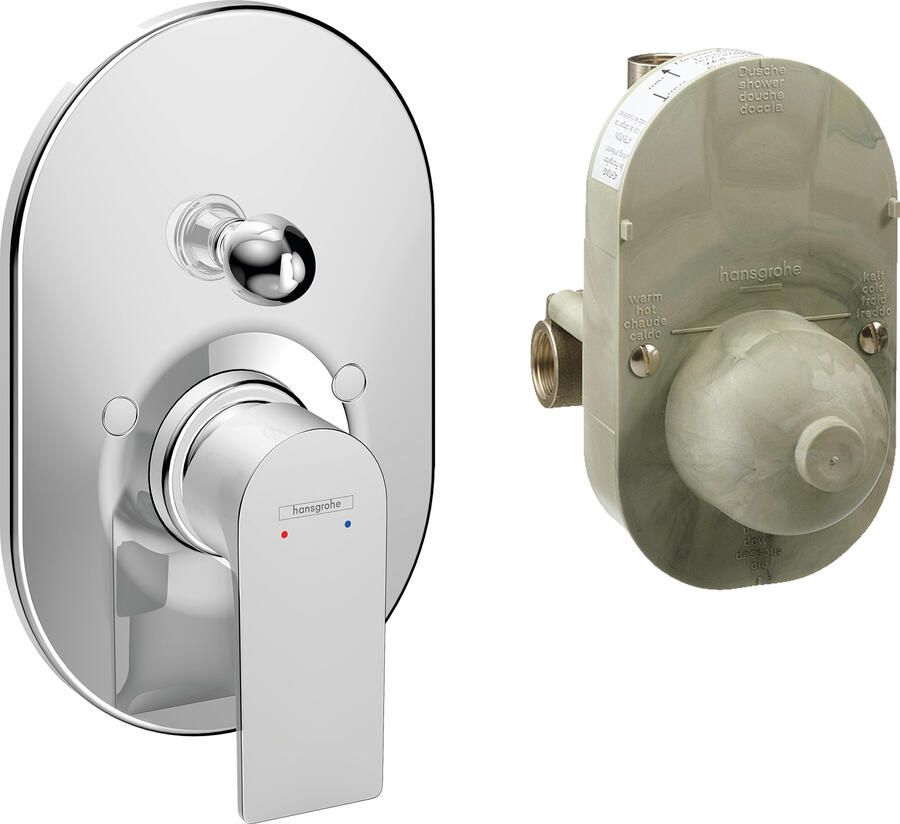 Hansgrohe Rebris e eengreeps inbouw badmengkraan set chroom 72458000