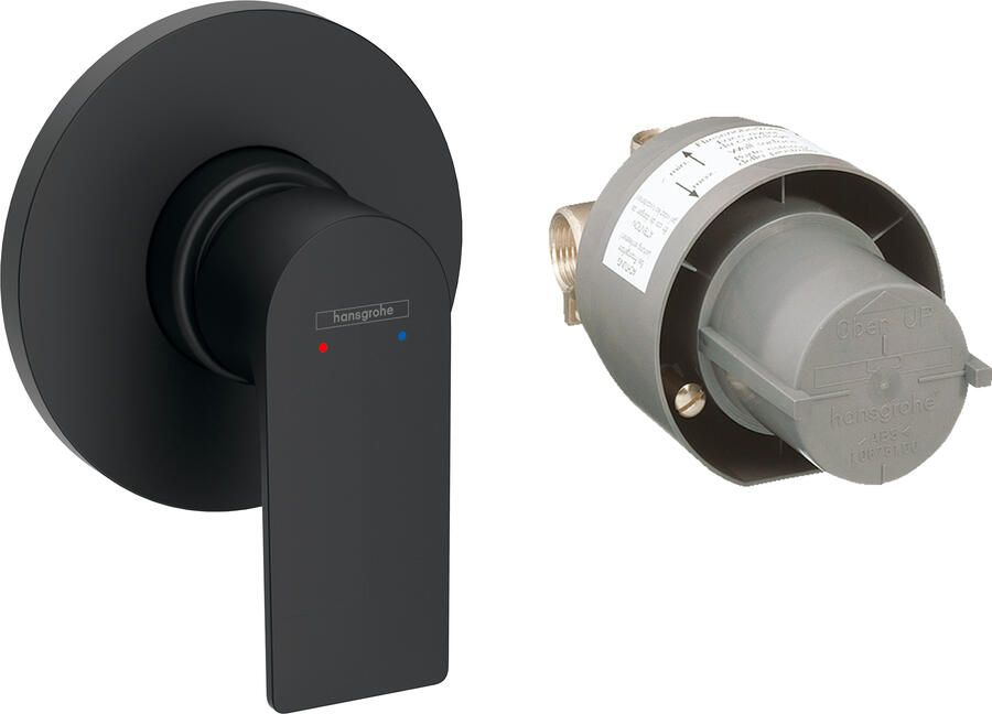 Hansgrohe Rebris e eengreeps inbouw douchemengkraan set mat zwart 72658670