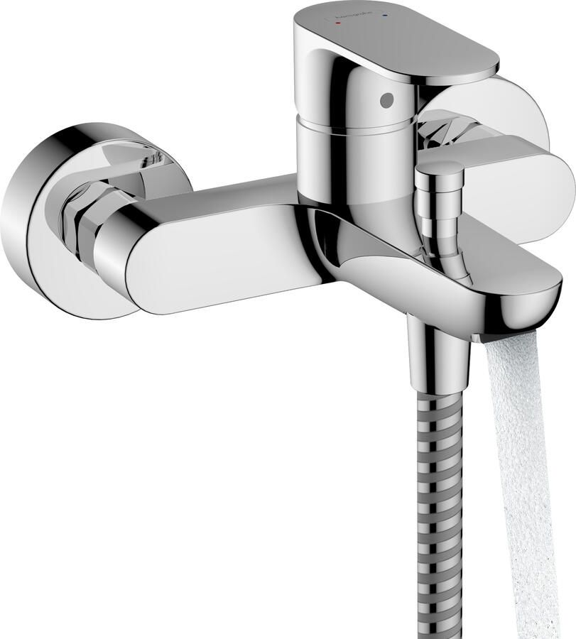 Hansgrohe Rebris S ééngreeps badmengkraan opbouw met 2 doorstroomhoeveelheden chroom