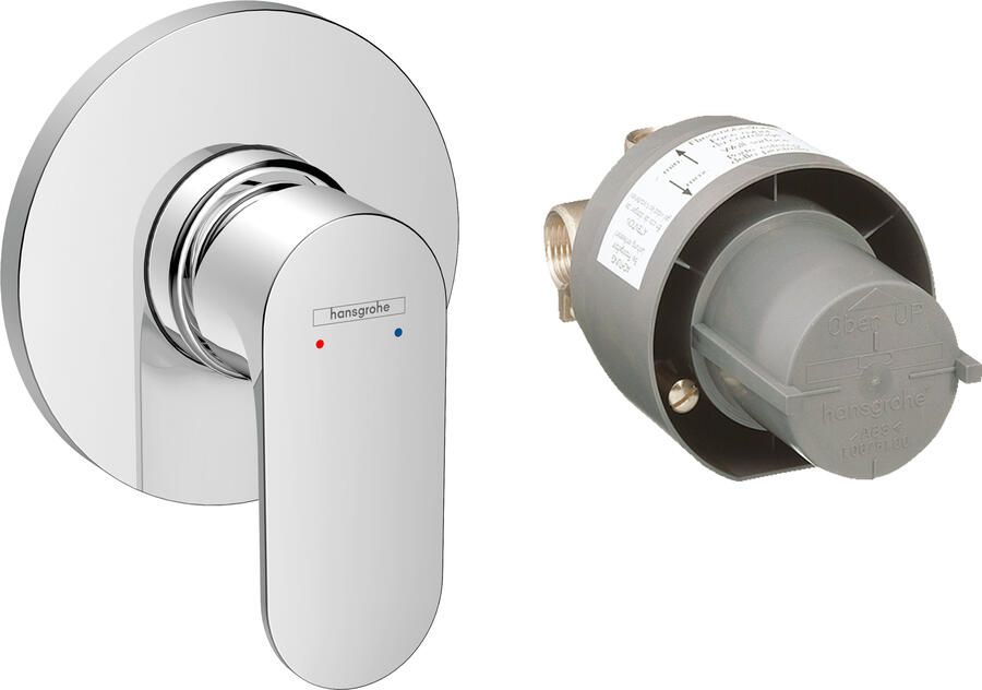 Hansgrohe Rebris s eengreeps inbouw douchemengkraan set chroom 72648000