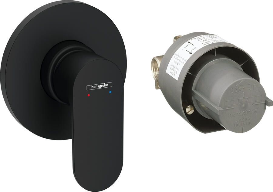 Hansgrohe Rebris s eengreeps inbouw douchemengkraan set mat zwart 72648670