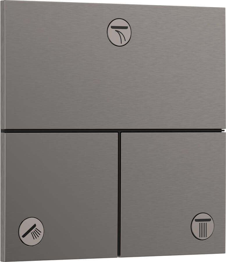 Hansgrohe ShowerSelect Comfort E stopkraan inbouw voor 3 functies Brushed Black Chrome