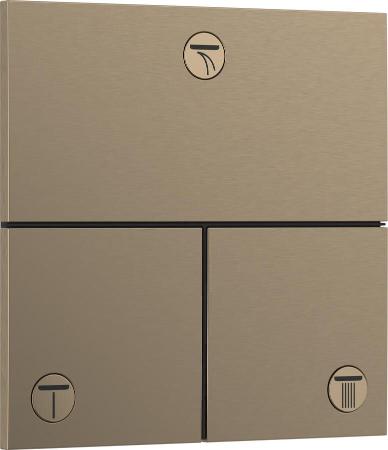 Hansgrohe ShowerSelect Comfort E stopkraan inbouw voor 3 functies Brushed Bronze