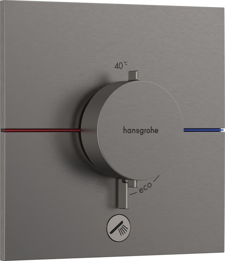 Hansgrohe ShowerSelect Comfort E thermostaat inbouw voor 1 functie en extra uitgang Brushed Black Chrome
