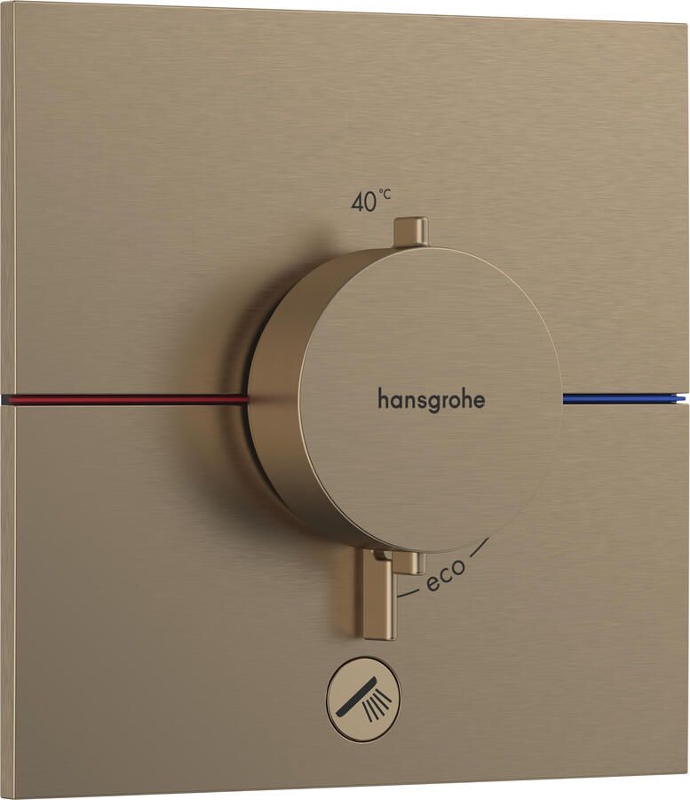 Hansgrohe ShowerSelect Comfort E thermostaat inbouw voor 1 functie en extra uitgang Brushed Bronze