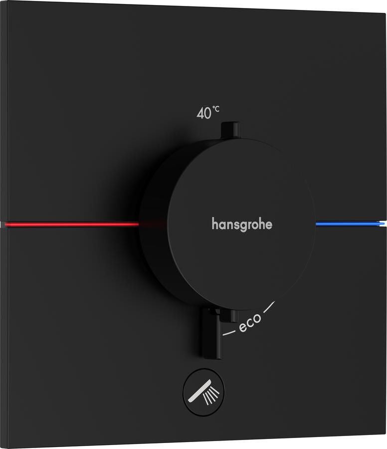 Hansgrohe ShowerSelect Comfort E thermostaat inbouw voor 1 functie en extra uitgang mat zwart
